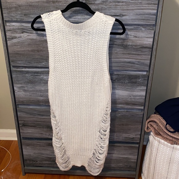 NWT White distressed dress - Picture 2 of 3